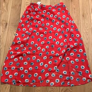 J Crew Floral Print Wrap Style Maxi Skirt. Size S